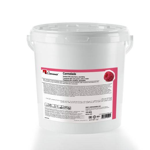 FRUCHTZUBEREITUNGEN – CARMELADE HIMBEER 50% – KESSEL 13KG