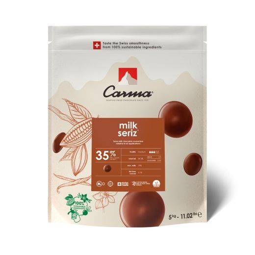 MILCH COUVERTURE - MILK SERIZ 35% - TROPFEN - BEUTEL 5KG
