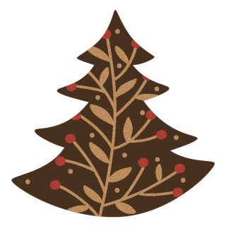 Mistletoe Tree - Chocolate Decorations - Christmas Tree Plaques - 96 pcs