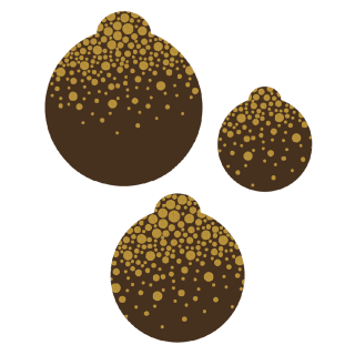 Twinkly Baubles - Chocolate Decorations - Assorted Christmas Bauble Plaques - 144 pcs