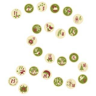 Christmas Advent 3 - Chocolate Decorations - Round Plaques - 192 pcs