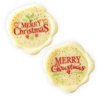 Christmas Wishes Seals - Chocolate Decorations - Wax Seal Shapes - 70 pcs