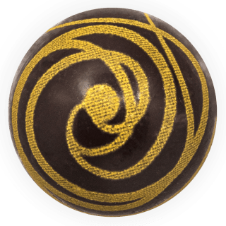 Gold Scribble Ball - Chocolate Decorations - Ball Shape - 63 pcs