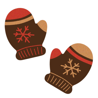 Santa's Gloves - Chocolate Decorations - Glove Plaques - 288 pcs