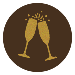 Cheers - Chocolate Decorations - Round Plaque - 280 pcs