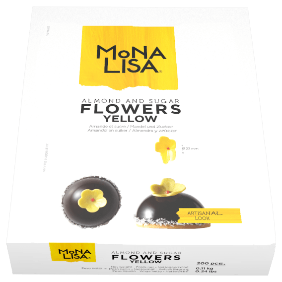 Almond and sugar flowers yellow