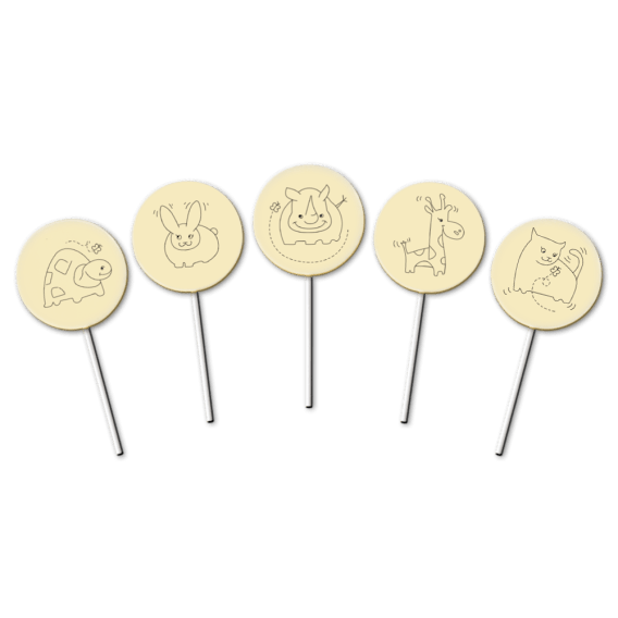 Happy Zoo Lollies - Transfer Sheets - 30 pcs
