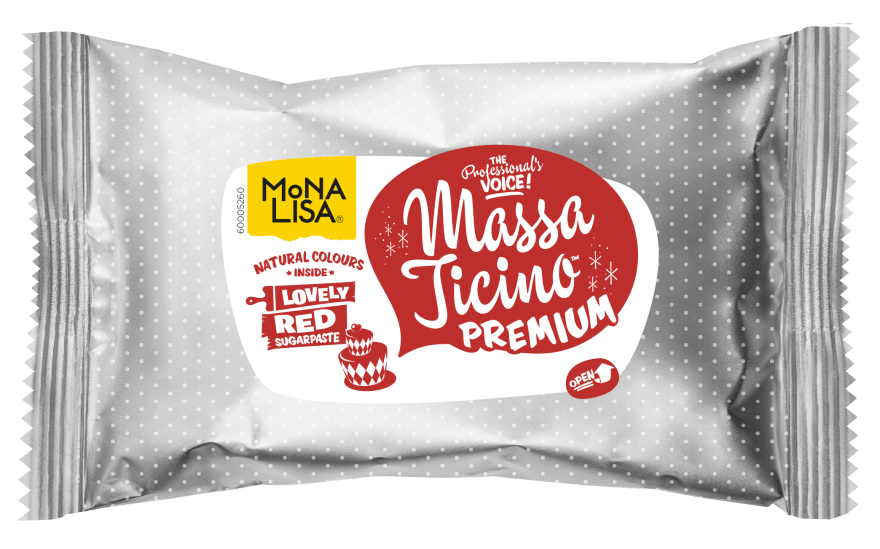 Massa Ticino Tropic Lovely RED - Sugarpaste - 0,25KG