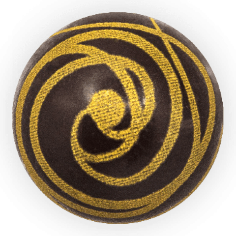 Gold Scribble Ball - Chocolate Decorations - Ball Shape - 63 pcs