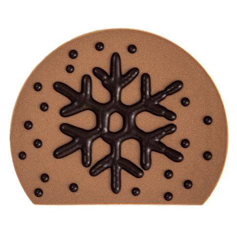 Original Snow Embout - Chocolate Decorations - Round Embout Plaques - 32 pcs