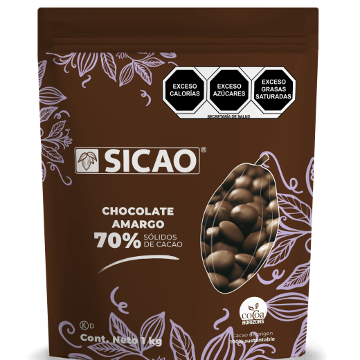 Chocolate - Chocolate amargo - 70% Cacao - Wafers - Bolsa 1 kg