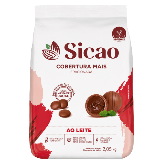 Cobertura Fracionada Sabor Chocolate Ao Leite Sicao Mais - 2,05 kg