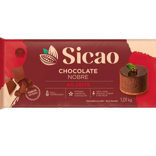 Chocolate Ao Leite Sicao Nobre - Barra 1,01 kg
