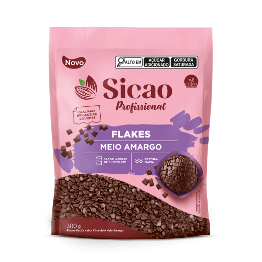 Sicao Flakes Sabor Chocolate Meio Amargo 300g