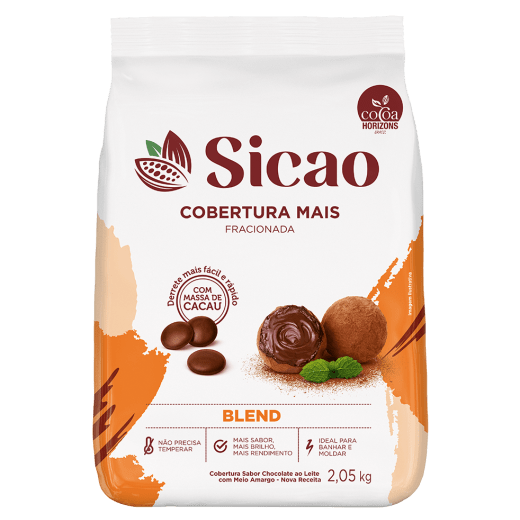 Cobertura Fracionada Sabor Chocolate Blend Sicao Mais 2,05 kg