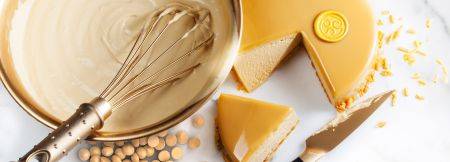 Gold chocolate bavarois