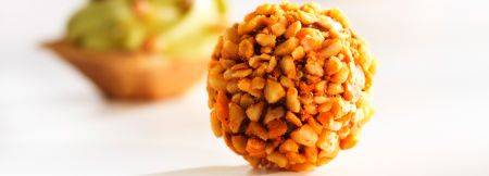 Crunchy orange hazelnut truffle