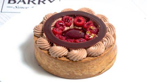Triunfo de chocolate y frambuesa