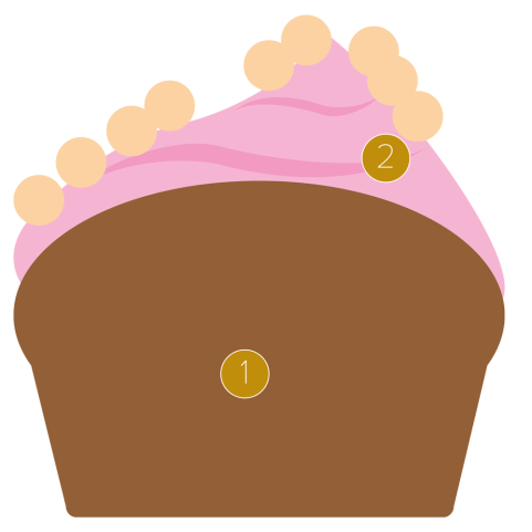 White chocolate cupcake