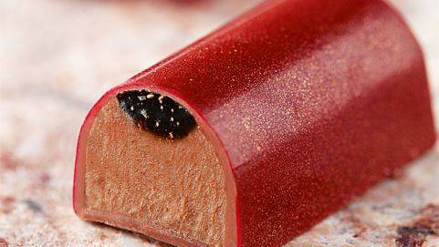 Cioccolatino Noci pecan - riduzione al caffè