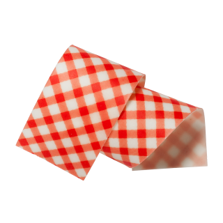 almond and sugar Vichy Red Collars 40 mm