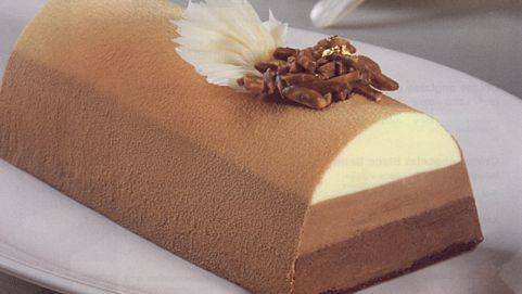La bûche aux trois chocolats